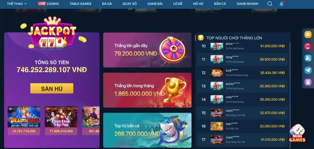 Nổ Hũ Jackpot Lũy Tiến tại QGWIN
